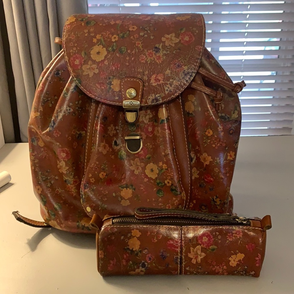 Patricia Nash Back Pack and Cosmetic Bag